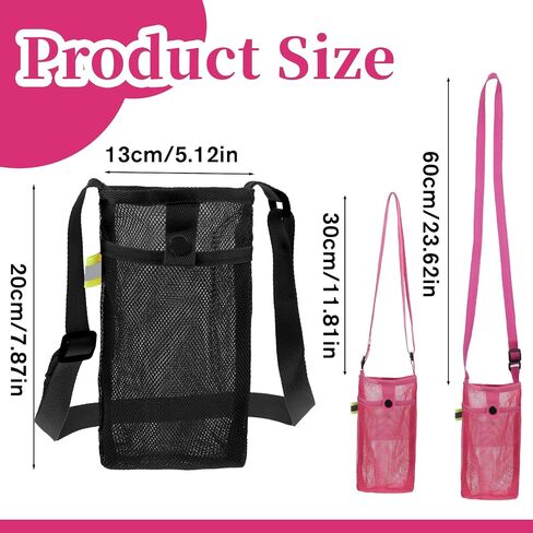 2 PCS Water Bottle Holder with Strap, Water Bottle Carrier with Strap, Light Bottles Sling Bag for Hiking, Walking, Camping, Travel in Saudi Arabia