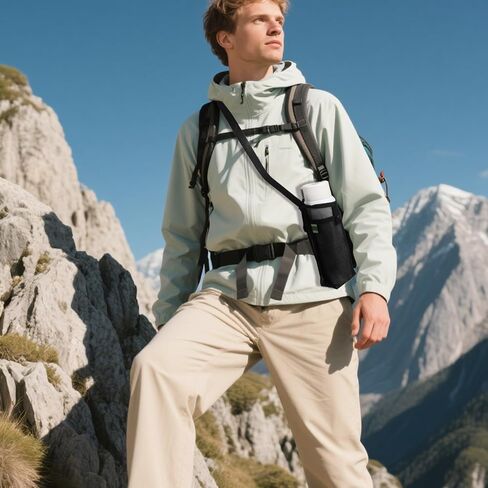 2 PCS Water Bottle Holder with Strap, Water Bottle Carrier with Strap, Light Bottles Sling Bag for Hiking, Walking, Camping, Travel in Saudi Arabia