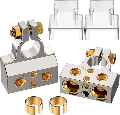 Battery Terminal Connectors, 0/2/4/6/8/10 AWG Battery Terminals, Heavy Duty Car Battery Terminal, Top Post Multiple in Kuwait