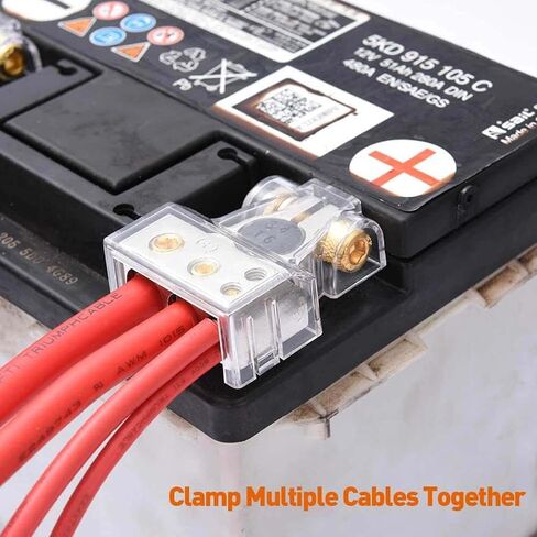 Battery Terminal Connectors, 0/2/4/6/8/10 AWG Battery Terminals, Heavy Duty Car Battery Terminal, Top Post Multiple in Kuwait