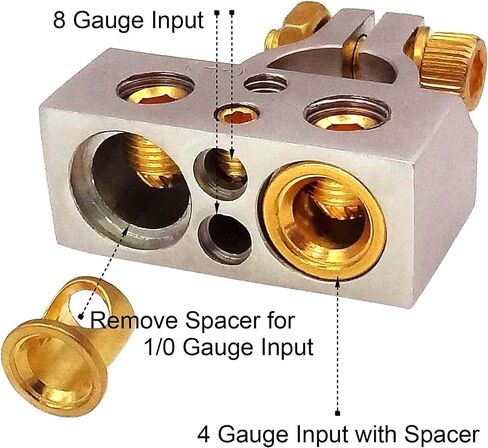 Battery Terminal Connectors, 0/2/4/6/8/10 AWG Battery Terminals, Heavy Duty Car Battery Terminal, Top Post Multiple in Kuwait