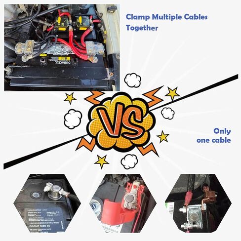 Battery Terminal Connectors, 0/2/4/6/8/10 AWG Battery Terminals, Heavy Duty Car Battery Terminal, Top Post Multiple in Kuwait