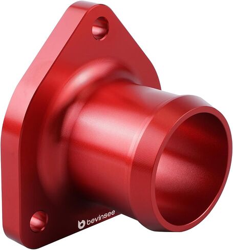 Bevinsee 7.3L Powerstroke Thermostat Housing Assembly Compatible with Ford F-250 F350 Super Duty 1999-2003 with Screws and Sealing Accessories Leak Proof Seal Aluminum Red in Saudi Arabia