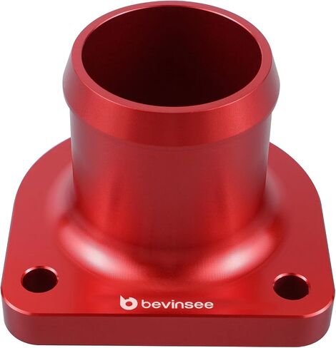 Bevinsee 7.3L Powerstroke Thermostat Housing Assembly Compatible with Ford F-250 F350 Super Duty 1999-2003 with Screws and Sealing Accessories Leak Proof Seal Aluminum Red in Saudi Arabia