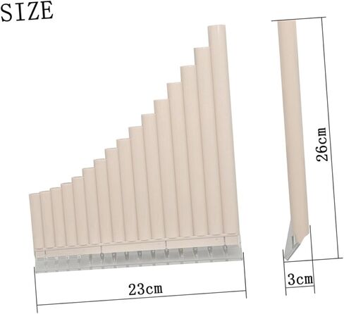 Key Pan Flute in C Key for Beginners with Fixed-angle Design Portable Woodwind Instrument with Music Book and Storage Bag for Learning and Teaching in Saudi Arabia