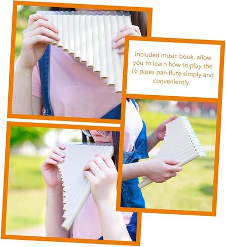 Key Pan Flute in C Key for Beginners with Fixed-angle Design Portable Woodwind Instrument with Music Book and Storage Bag for Learning and Teaching in Saudi Arabia
