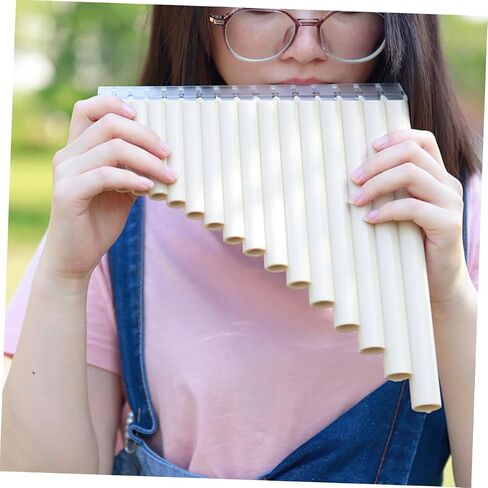 Key Pan Flute in C Key for Beginners with Fixed-angle Design Portable Woodwind Instrument with Music Book and Storage Bag for Learning and Teaching in Saudi Arabia