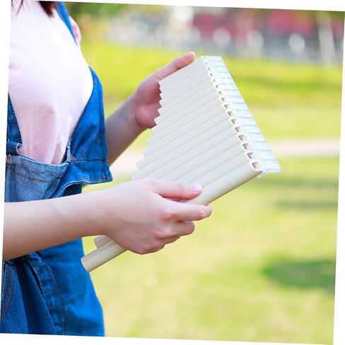Generic Key Pan Flute in C Key for Beginners Lightweight Woodwind Instrument with Comfortable Grip and Included Music Book for Easy Learning and Teaching in Saudi Arabia