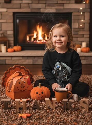 Toddler Girl Halloween Western Sweatshirt - Kids Spooky Season Horse Skeleton Tee Country Top Rodeo Cowgirl Shirt in Saudi Arabia