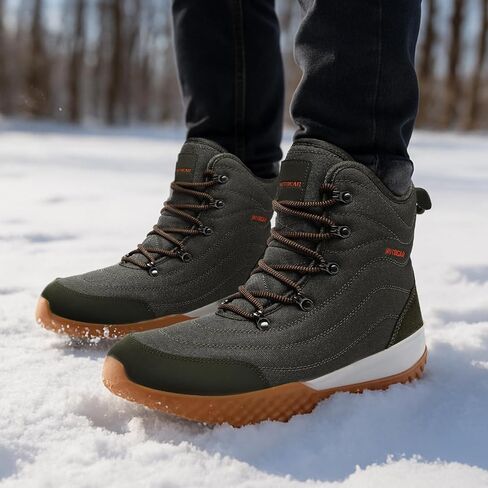 Men's Warm Winter Snow Boots Wide Toe Box | Orthopedic Arch Support | 3M Thinsulate Insulated | Slip-Resistant Outsole in Saudi Arabia
