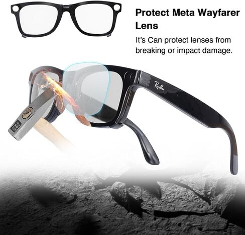 مشبك مستقطب لـ Ray-Ban Meta Wayfarer RW4008 مقاس L 53-22، عدسات مستقطبة لملحقات Rayban Meta in Kuwait