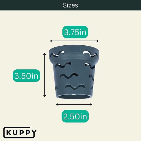 رف تجفيف زجاجات المياه من السيليكون من Kuppy - مجفف زجاجات سريع الجفاف لأكواب 20-64oz - رف تجفيف حقيبة تخزين الطعام القابل لإعادة الاستخدام - متوافق مع ستانلي، أوالا، ستاشر (أخضر، عبوتان) in Kuwait