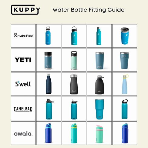 رف تجفيف زجاجات المياه من السيليكون من Kuppy - مجفف زجاجات سريع الجفاف لأكواب 20-64oz - رف تجفيف حقيبة تخزين الطعام القابل لإعادة الاستخدام - متوافق مع ستانلي، أوالا، ستاشر (أخضر، عبوتان) in Saudi Arabia