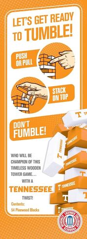 MasterPieces Game Day - NCAA Tennessee Vols - Officially Licensed Tumble Tower, Real Wood Blocks in Saudi Arabia