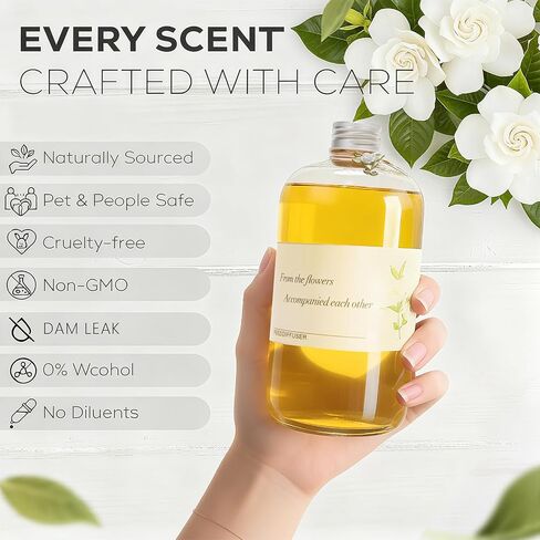 Verbena Reed Diffuser Oil Refill ， Uplifting Citrus Scent for Home, Office，Bathroom, Bedroom, Hotel Decor, Car Large Capacity Essential Oil 500ml（16.9 Fl Oz） in Saudi Arabia