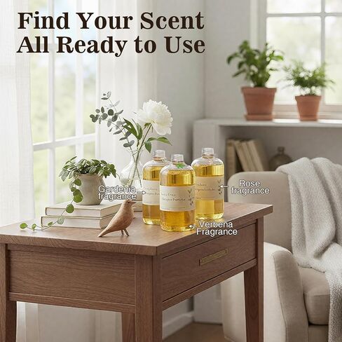 Verbena Reed Diffuser Oil Refill ， Uplifting Citrus Scent for Home, Office，Bathroom, Bedroom, Hotel Decor, Car Large Capacity Essential Oil 500ml（16.9 Fl Oz） in Saudi Arabia