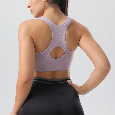 Zip Front Sports Bras for Women-Raceback Pack pack bra pack for workout Yoga Gym Running in Saudi Arabia