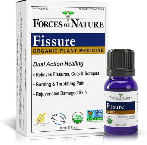 Forces of Nature – Natural, Organic Fissure Care (5ml) Non GMO, No Harmful Chemicals –Soothe and Relieve Burning, Throbbing, Stinging, Itchy, Bleeding Tissue Caused by Fissures or Hemorrhoids in Saudi Arabia