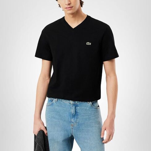 Lacoste Men's V Neck Cotton T-Shirt in Saudi Arabia