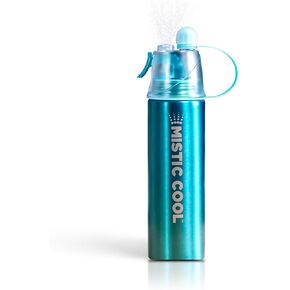 MISTIC COOL Aluminum Sports Water Bottle with Mister | 24 oz, BPA-Free, 2-in-1 Portable Spray Bottle – Ideal for Sports, Boating, Running, Hiking, Workouts | 2-Pack in Kuwait