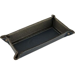 K02 - Decorative pocket empty tray made of genuine leather 20x10x4 cm (Beige gray) in Kuwait