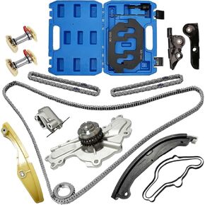 3.5 Timing Chain Kit With Water Pump Kit And Camshaft Holding Tool With Timing Alignment Holder Tool Kit for Ford Edge/Explorer/Flex/Taurus 2011-2019 3.5L 3.7L V6 Replaces for 303-1530 BL3Z-6268-A in Kuwait