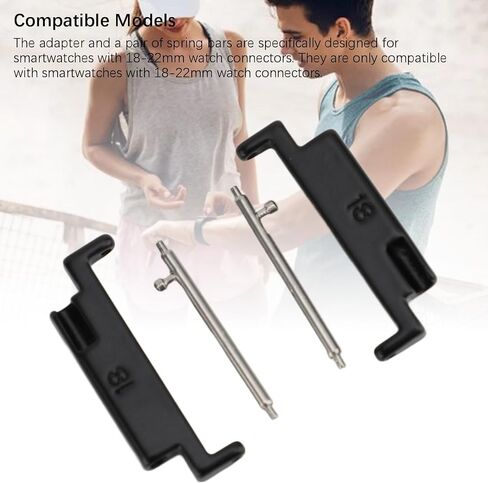 ZJchao Metal Watch Band Adapter Premium Connection for 18-22mm Smartwatches Stainless Steel Set in Saudi Arabia