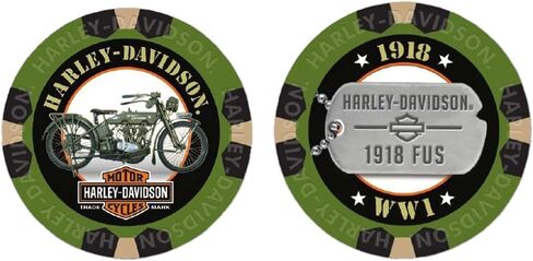 Harley-Davidson Military Series Bravo 2 1918 FUS Collectible Poker Chips 6742 in Saudi Arabia