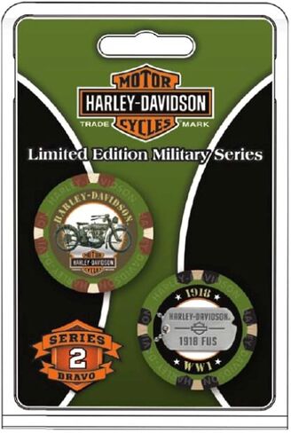Harley-Davidson Military Series Bravo 2 1918 FUS Collectible Poker Chips 6742 in Saudi Arabia