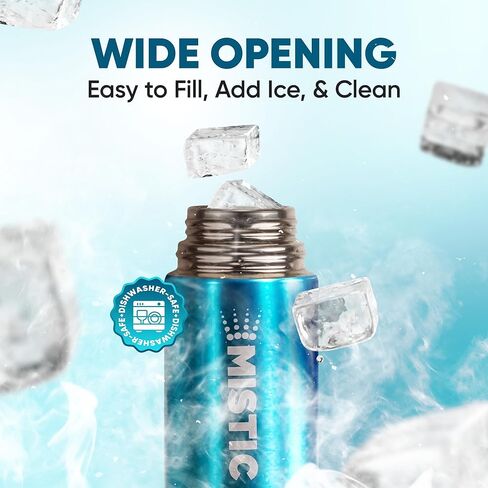 MISTIC COOL Aluminum Sports Water Bottle with Mister | 24 oz, BPA-Free, 2-in-1 Portable Spray Bottle – Ideal for Sports, Boating, Running, Hiking, Workouts | 2-Pack in Kuwait