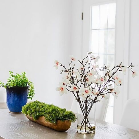 Faux Floral Arrangement, Large-Size Premium Artificial Indoor Flower Display with Beautiful Blooms and Foliage - High Energy Natural Looking Floral (Calm Elegance - Real Touch) in Saudi Arabia
