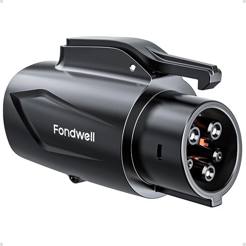Fondwell J1772 to Tesla Charger Adapter: Compatible with Tesla Model Y/3/X/S/Cybertruck - Fast EV Charging Plug Adaptor with 250V 80Amp for Level 1 and Level 2 Chargers (Green) in Saudi Arabia