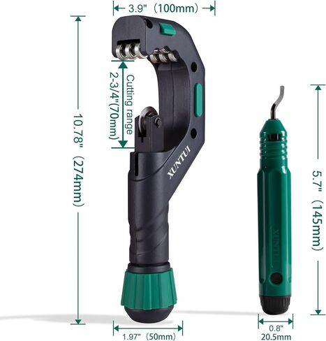 Pro Tube Cutter 3/16 "to 2 '' OD (0.6-3mm Wall) | Copper Pipe Cutter | القاطع الصناعي للسيارات النحاسية/الألومنيوم/الفولاذ المقاوم للصدأ الرقيق HVAC (XT600616) in Kuwait