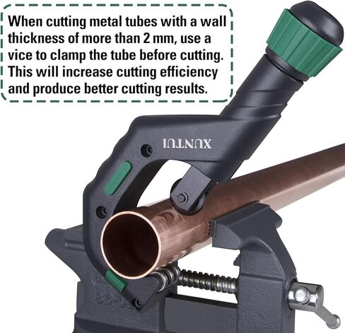 Pro Tube Cutter 3/16 "to 2 '' OD (0.6-3mm Wall) | Copper Pipe Cutter | القاطع الصناعي للسيارات النحاسية/الألومنيوم/الفولاذ المقاوم للصدأ الرقيق HVAC (XT600616) in Kuwait