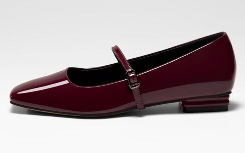 حذاء ماري جين مسطح نسائي مغلق بمقدمة مربعة حذاء باليه مسطح ومريح وسهل الارتداء in Kuwait