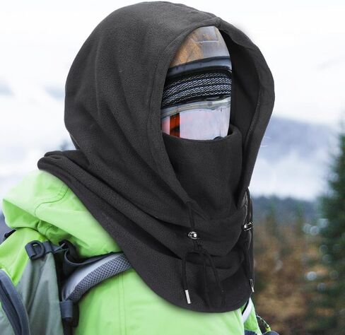 3 Pcs Over Helmet Balaclava Ski Mask Men Women Balaclava Windproof Fuzzy Face Mask Neck Warmer Scarf Helmet Hood in Saudi Arabia