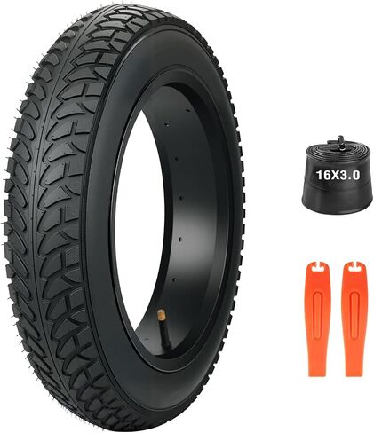 16 inch Fat Bike Tire 16 x 3.0 inch Heavy Duty Anti-Slip Foldable Replacement All Terrains Tire for E-Bike Kids Snow Bike in Saudi Arabia