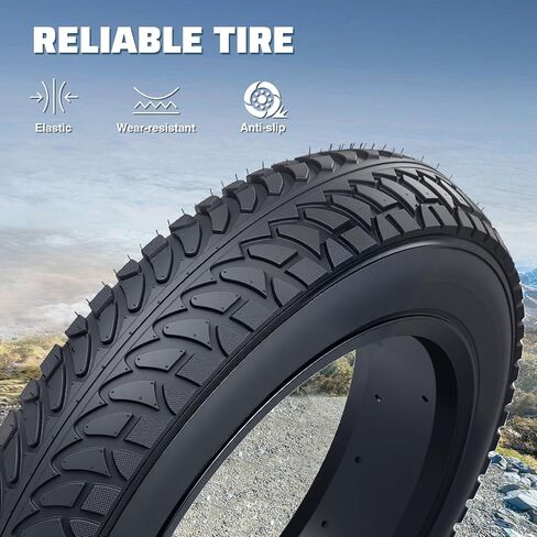 16 inch Fat Bike Tire 16 x 3.0 inch Heavy Duty Anti-Slip Foldable Replacement All Terrains Tire for E-Bike Kids Snow Bike in Saudi Arabia