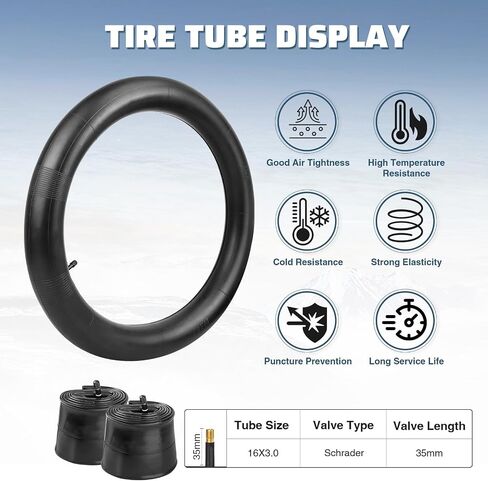 16 inch Fat Bike Tire 16 x 3.0 inch Heavy Duty Anti-Slip Foldable Replacement All Terrains Tire for E-Bike Kids Snow Bike in Saudi Arabia