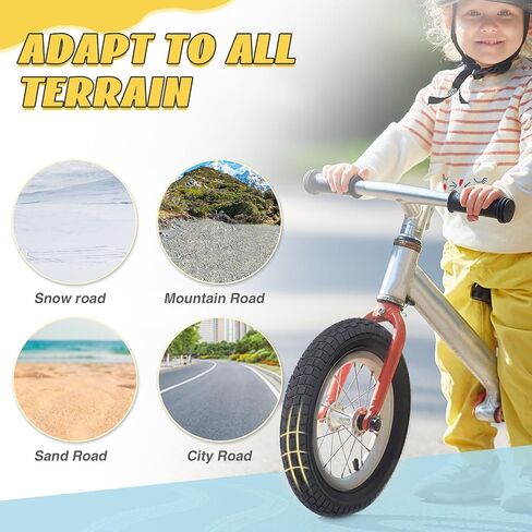 12/14/16 inch Bike Tire Anti-Slip 12/14/16 x 2.125 inch Foldable Replacement All Terrain 2 Pack with Levers for Kids Bicycle BMX Folding City Bike in Saudi Arabia
