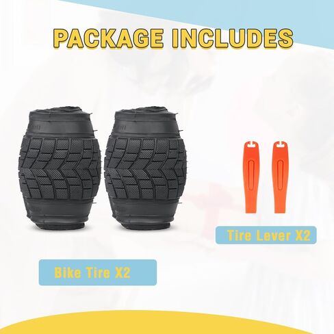 12/14/16 inch Bike Tire Anti-Slip 12/14/16 x 2.125 inch Foldable Replacement All Terrain 2 Pack with Levers for Kids Bicycle BMX Folding City Bike in Saudi Arabia