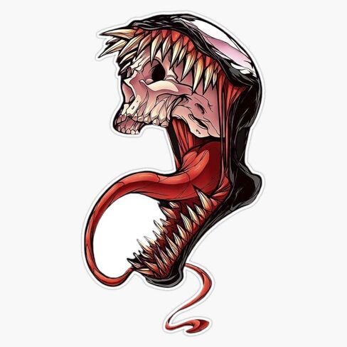Venom Skull Sticker Vinyl Waterproof Sticker Decal Car Laptop Wall Window Bumper Sticker 5" in Saudi Arabia