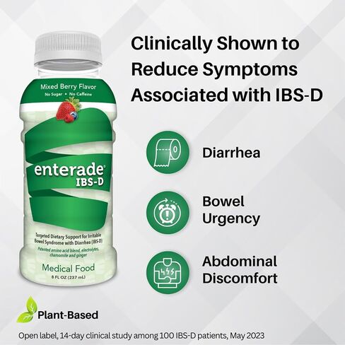 إنترايد IBS-D 12 حزمة من الدعم الغذائي المستهدف لمتلازمة القولون العصبي المصحوبة بالإسهال (IBS-D)، 8 أونصة in Saudi Arabia