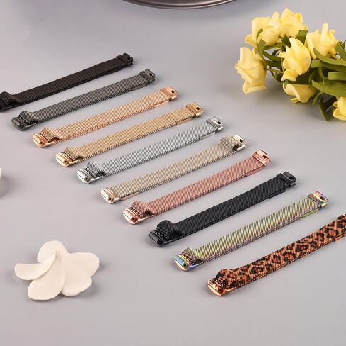 Metal Bands for Fitbit Inspire 3 Women Men, Stainless Steel Mesh Breathable Wristband Strap with Adjustable Magnet Lock in Saudi Arabia