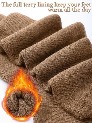 10 Pairs Winter Boot Socks for Women Thick Terry Cozy Thermal Crew Socks Winter Warm Athletic Snow Accessory in Saudi Arabia
