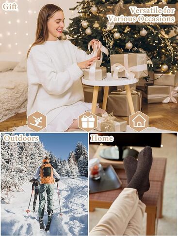 10 Pairs Winter Boot Socks for Women Thick Terry Cozy Thermal Crew Socks Winter Warm Athletic Snow Accessory in Saudi Arabia