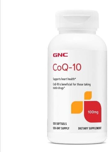 جي إن سي CoQ-10-100mg | دعم مضادات الأكسدة والقلب، وخدمة الخلايا، والتجديد | 120 كبسولة هلامية in Kuwait