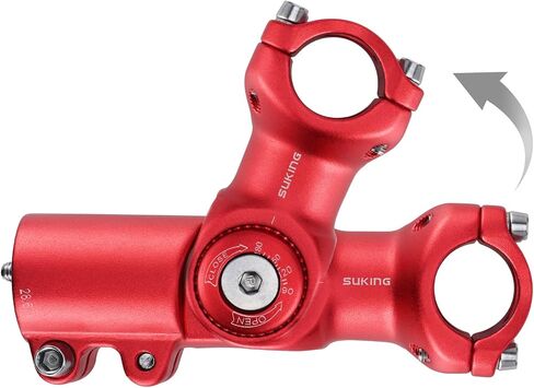 CYSKY Adjustable Bike Stem 25.4 31.8 Handlebar Adjustable 0-90 Degree 60/80/93/100mm, MTB Stem Handlebar Bike Stem Riser for Mountain Bike Road Bike City Cycling in Saudi Arabia