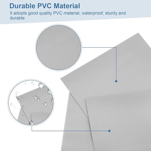 طقم إصلاح القوارب القابلة للنفخ PVC، مجموعة من 3 قطع من رقع إصلاح PVC مجموعة رقع إصلاح القوارب القابلة للنفخ لقوارب الكاياك القابلة للنفخ (رمادي أبيض) in Saudi Arabia