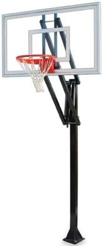 Vector Nitro-BP Steel-Glass In Ground Adjustable Basketball System Columbia Blue in Saudi Arabia